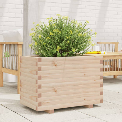 Fioriera da Giardino 70x40x49,5 cm in Legno Massello di Pino