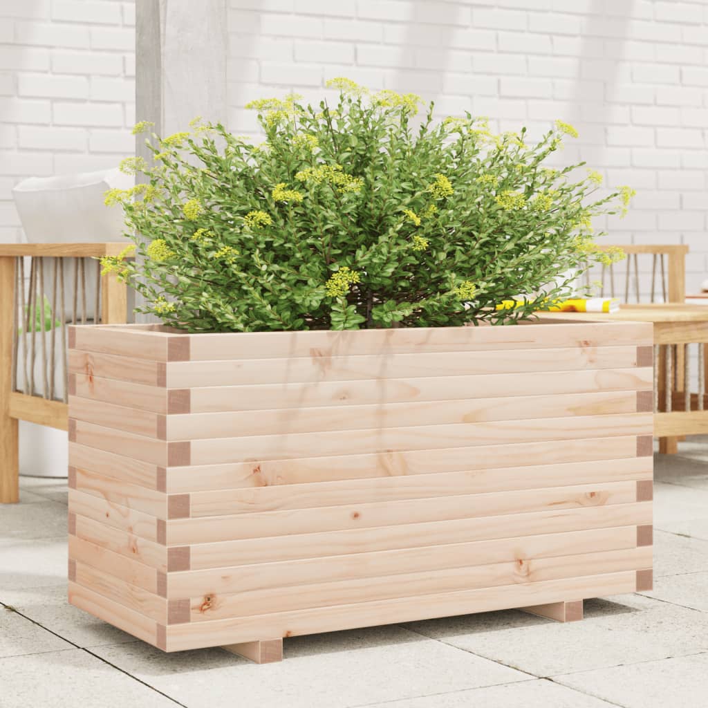 Fioriera da Giardino 90x40x49,5 cm in Legno Massello di Pino