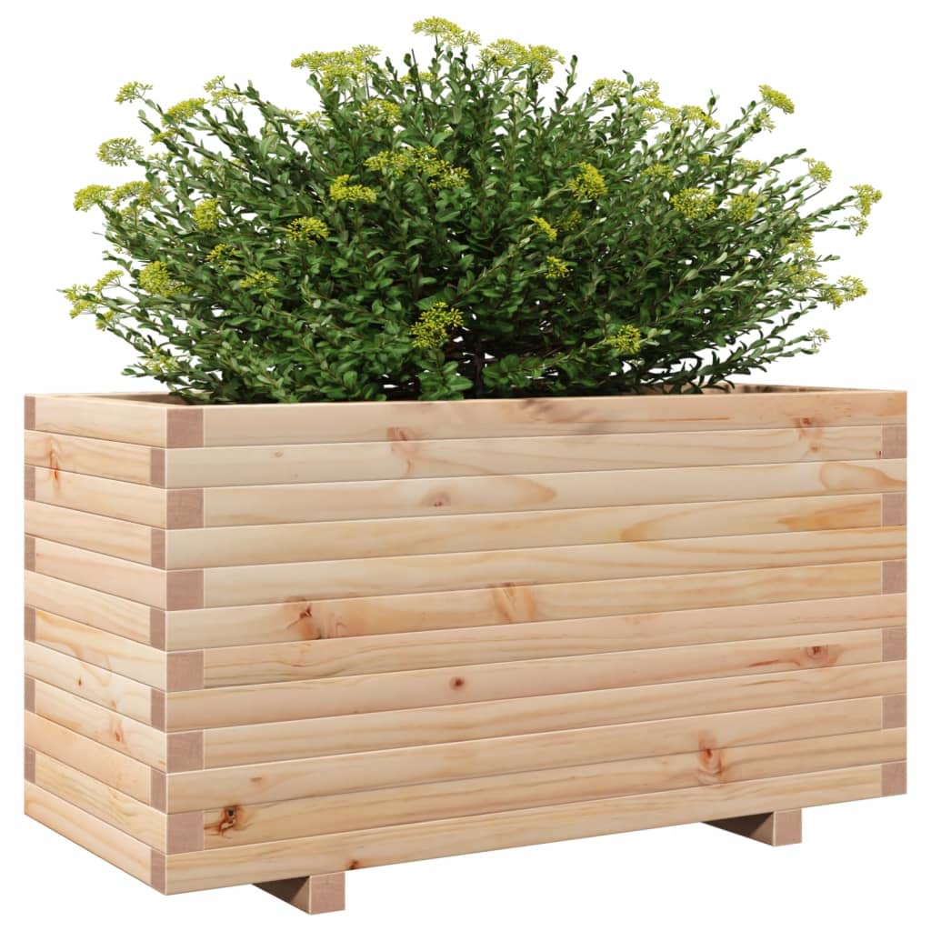 Fioriera da Giardino 90x40x49,5 cm in Legno Massello di Pino
