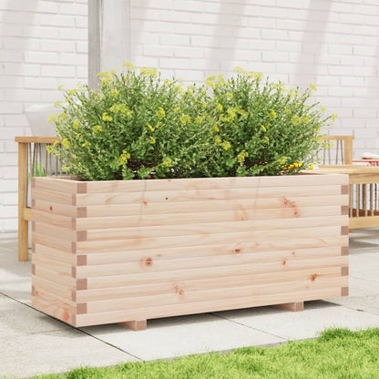Fioriera da Giardino 110x40x49,5 cm in Legno Massello di Pino