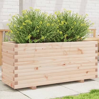 Fioriera da Giardino 110x40x49,5 cm in Legno Massello di Pino