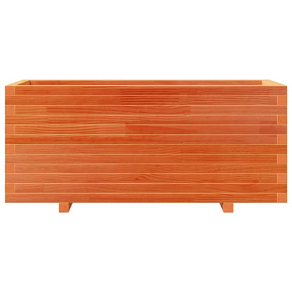 Fioriera Giardino Marrone Cera 110x40x49,5 Legno Massello Pino