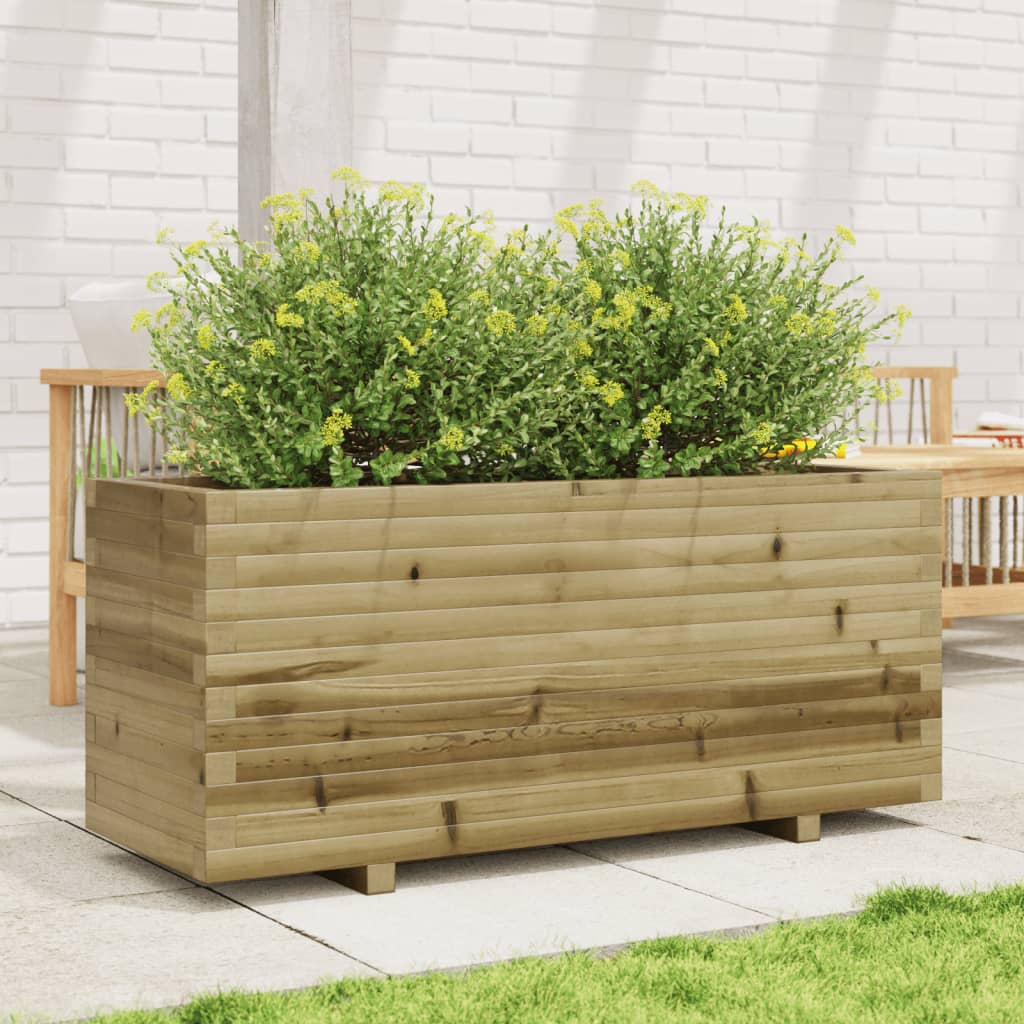 Fioriera da Giardino 110x40x49,5 cm in Legno di Pino Impregnato