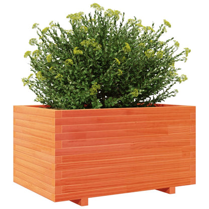 Fioriera Giardino Marrone Cera 90x60x49,5cm Legno Massello Pino