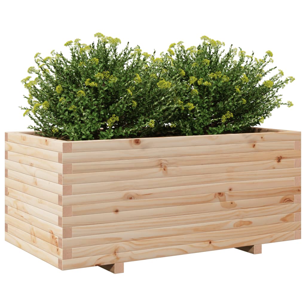 Fioriera da Giardino 110x60x49,5 cm in Legno Massello di Pino