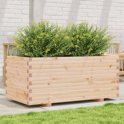 Fioriera da Giardino 110x60x49,5 cm in Legno Massello di Pino