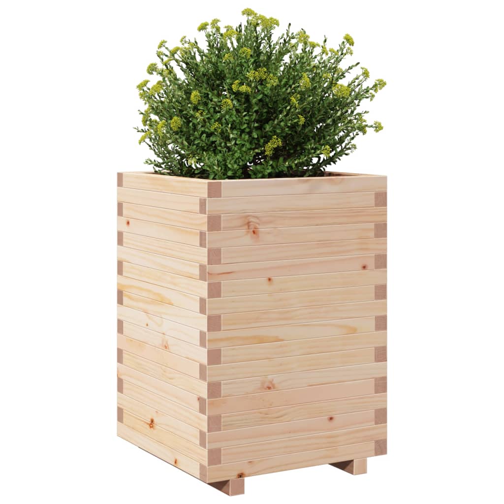 Fioriera da Giardino 50x50x72,5 cm in Legno Massello di Pino