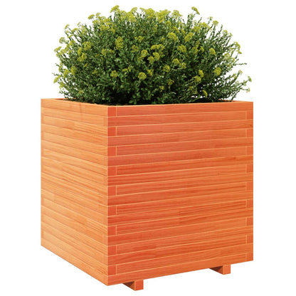 Fioriera Giardino Marrone Cera 70x70x72,5cm Legno Massello Pino