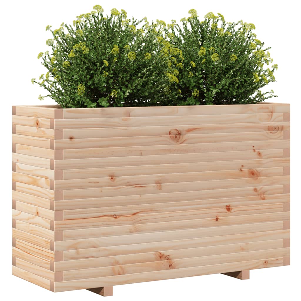 Fioriera da Giardino 110x40x72,5 cm in Legno Massello di Pino