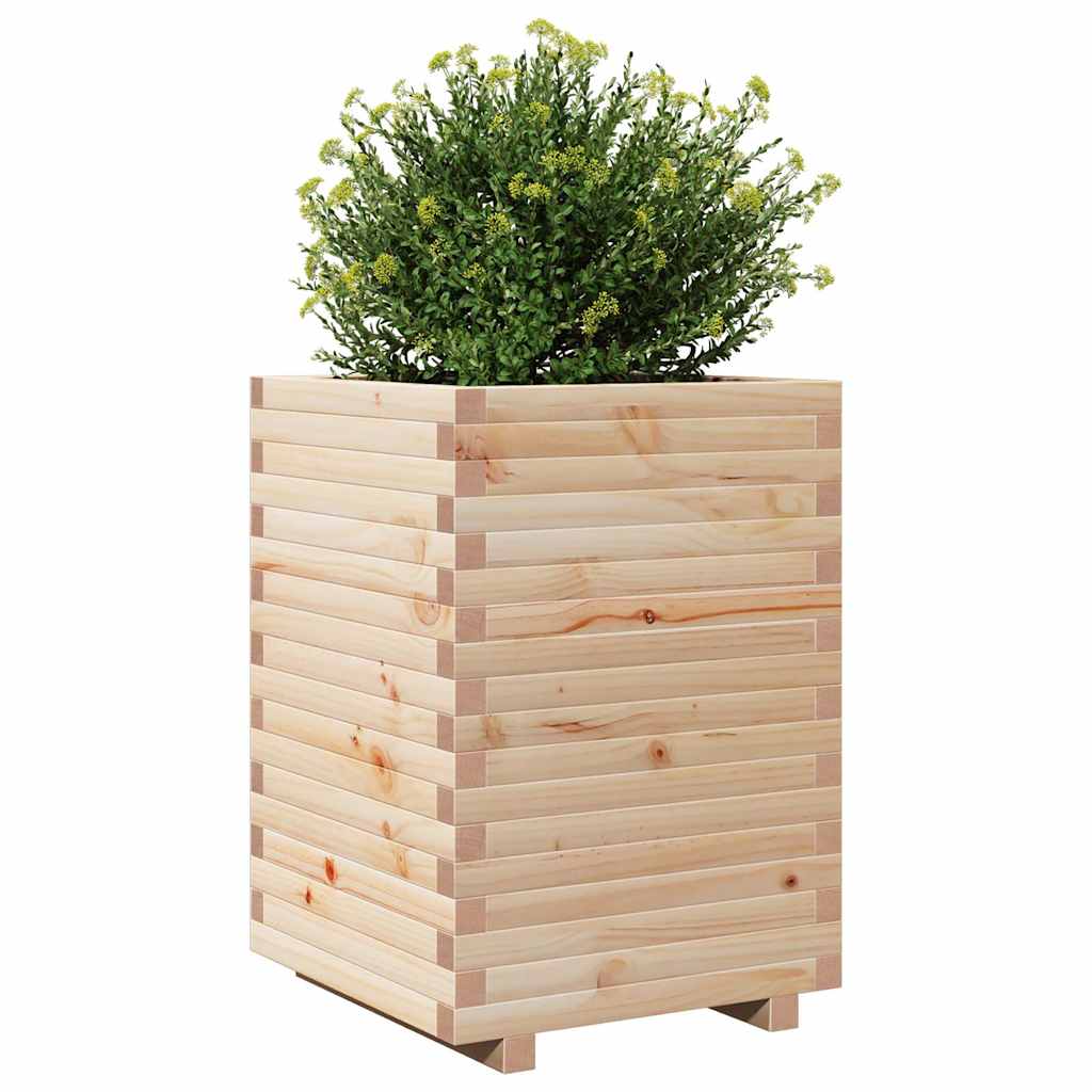 Fioriera da Giardino 50x50x72 cm in Legno Massello di Pino