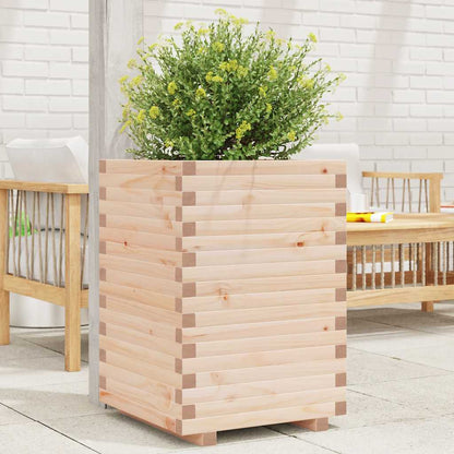 Fioriera da Giardino 50x50x72 cm in Legno Massello di Pino
