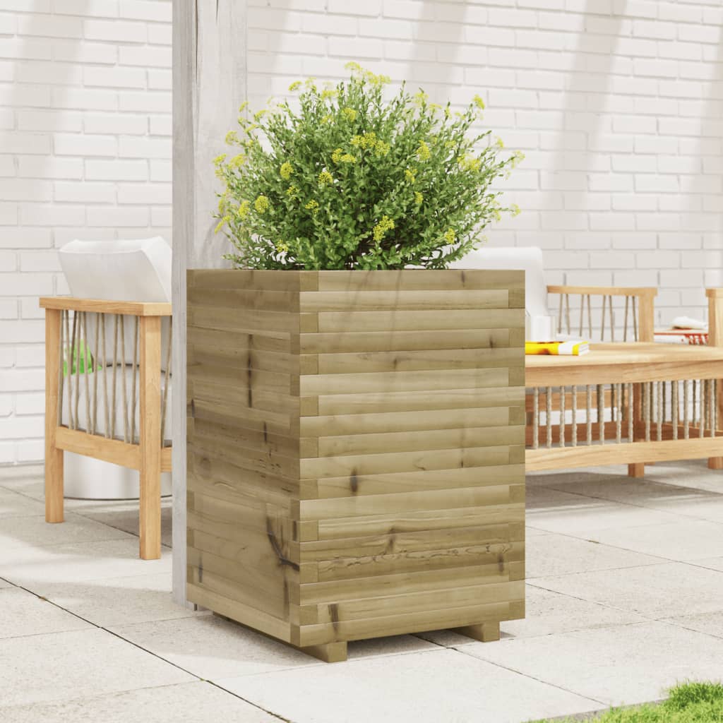 Fioriera da Giardino 50x50x72 cm in Legno di Pino Impregnato