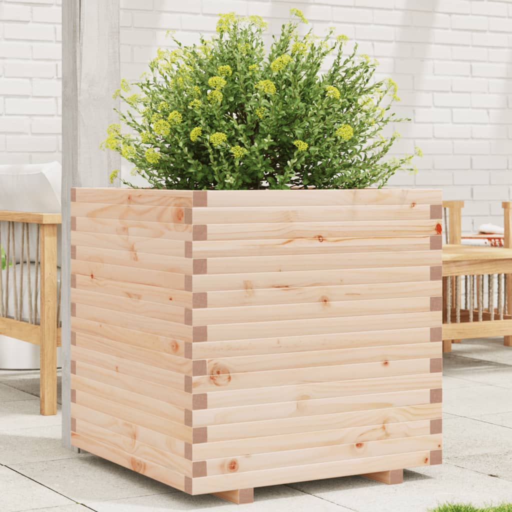 Fioriera da Giardino 70x70x72 cm in Legno Massello di Pino