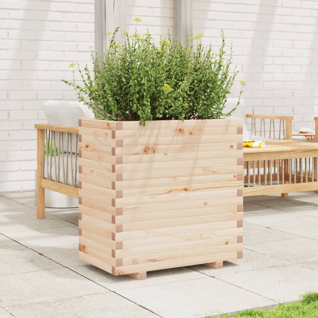 Fioriera da Giardino 70x40x72 cm in Legno Massello di Pino