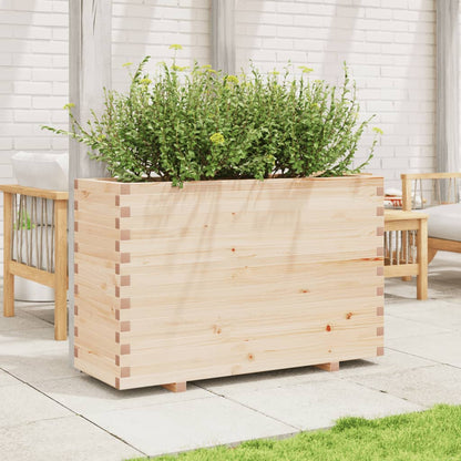Fioriera da Giardino 110x40x72 cm Legno Massello di Pino