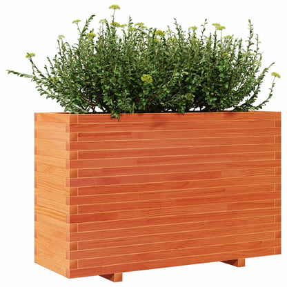 Fioriera Giardino Marrone Cera 110x40x72 cm Legno Massello Pino