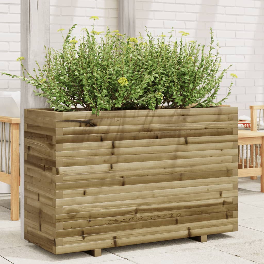 Fioriera da Giardino 110x40x72 cm in Legno di Pino Impregnato