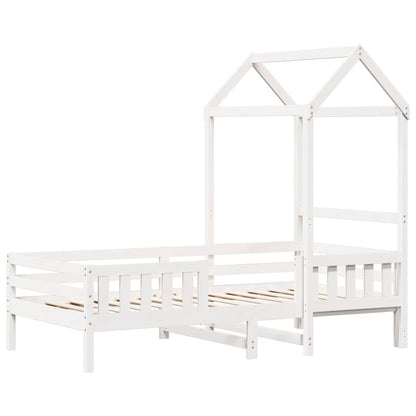 Giroletto con Tetto Bianco 100x200 cm in Legno Massello di Pino