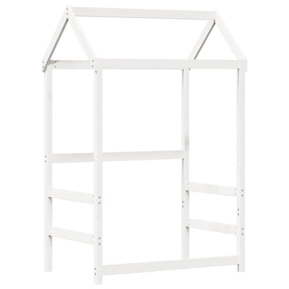 Giroletto con Tetto Bianco 80x200 cm Legno Massello Pino
