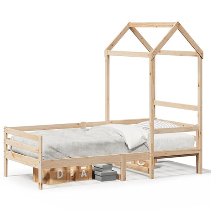 Dormeuse con Tetto 90x200 cm in Legno Massello di Pino
