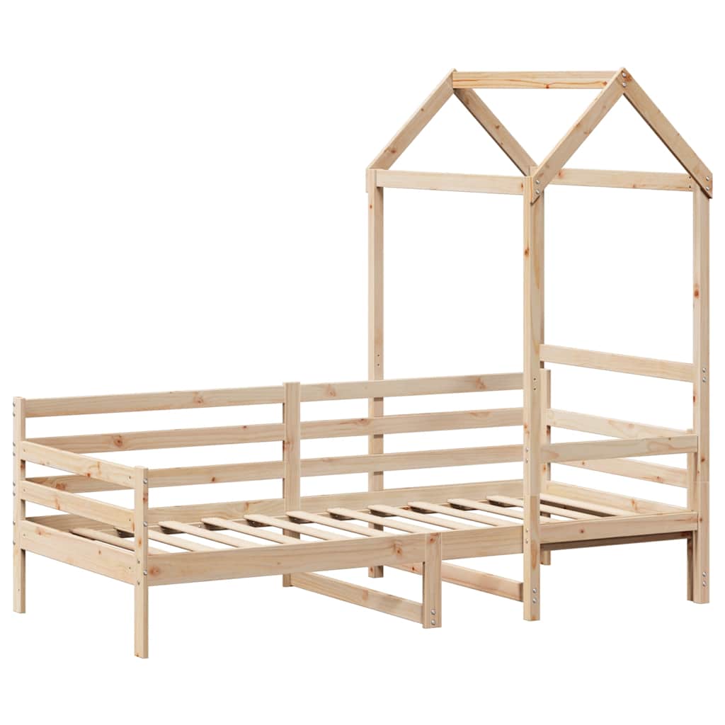Dormeuse con Tetto 80x200 cm in Legno Massello di Pino