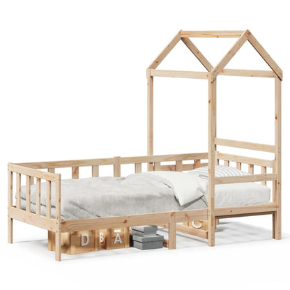 Dormeuse con Tetto 90x200 cm in Legno Massello di Pino