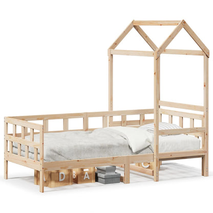 Dormeuse con Tetto 90x190 cm in Legno Massello di Pino