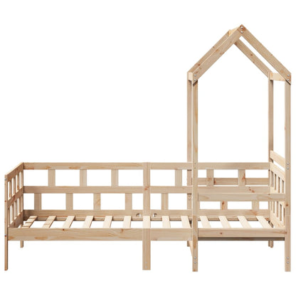 Dormeuse con Tetto 90x190 cm in Legno Massello di Pino