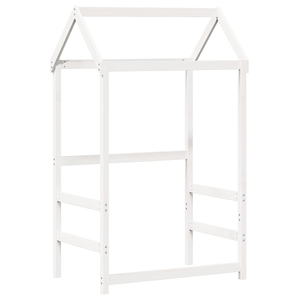 Set Dormeuse con Tetto Bianco 80x200 cm Legno Massello di Pino