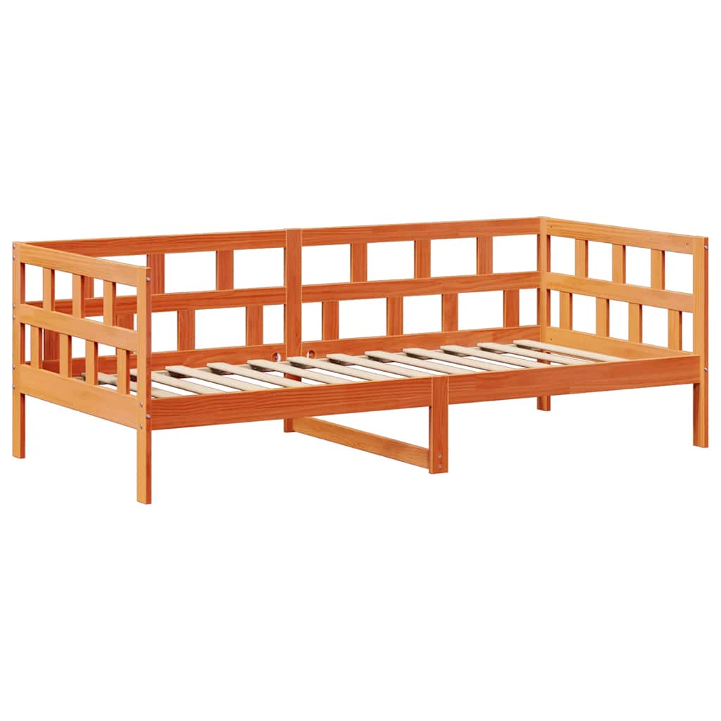 Set Dormeuse con Tetto Marrone Cera 80x200 cm Massello Pino