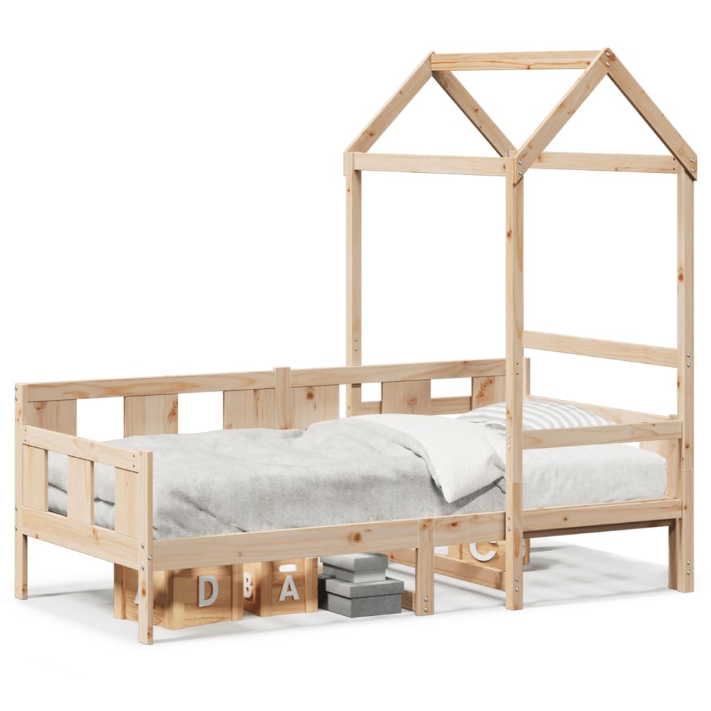 Dormeuse con Tetto 90x200 cm in Legno Massello di Pino