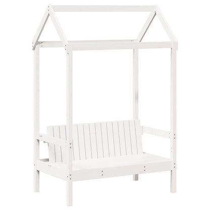 Set Dormeuse e Panca con Tetto Bianco 80x200cm Massello Pino