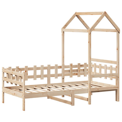 Dormeuse con Tetto 80x200 cm in Legno Massello di Pino