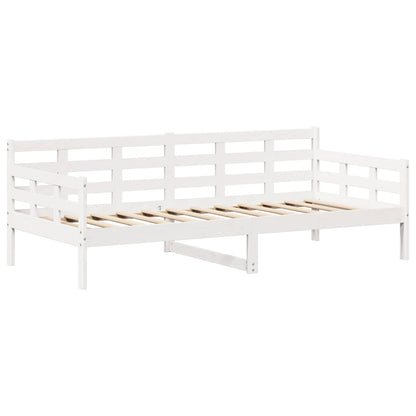 Set Dormeuse e Panca con Tetto Bianco 80x200cm Massello Pino