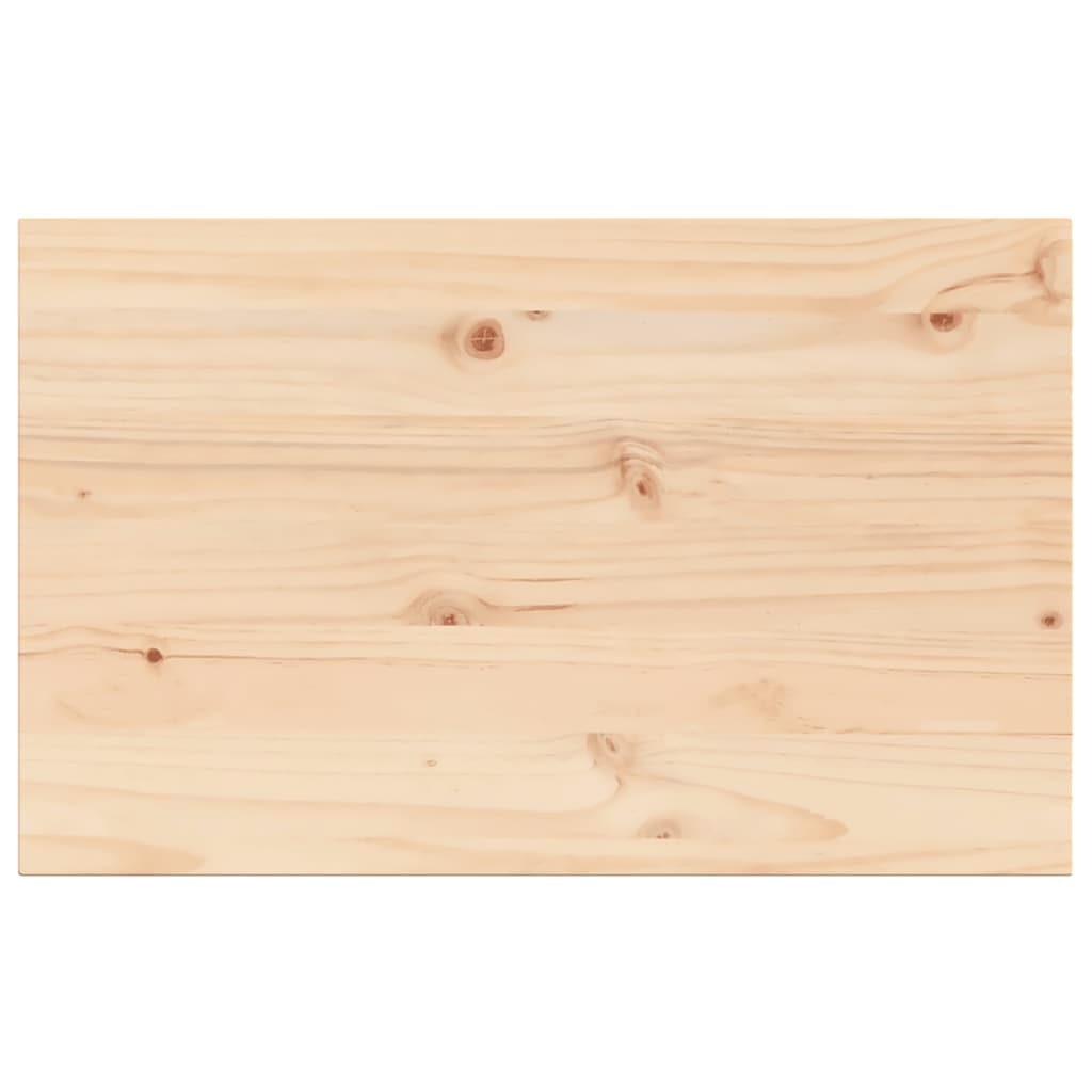 Piano per Tavolo 80x50x1,7 cm Rettangolare Legno Massello Pino