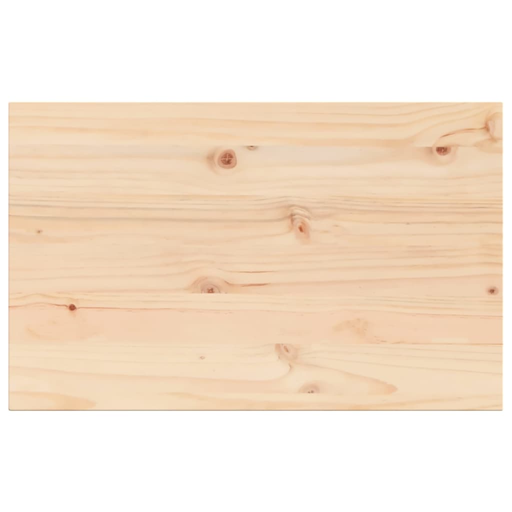 Piano per Tavolo 80x50x2,5 cm Rettangolare Legno Massello Pino