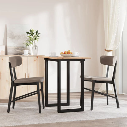 Tavolo da Pranzo Telaio a O 80x50x75 cm Legno Pino e Acciaio