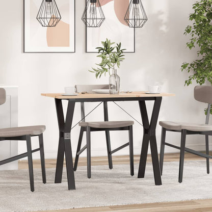 Tavolo da Pranzo Telaio a Y 100x50x75 cm Legno Pino e Acciaio
