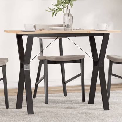 Tavolo da Pranzo Telaio a Y 100x50x75 cm Legno Pino e Acciaio