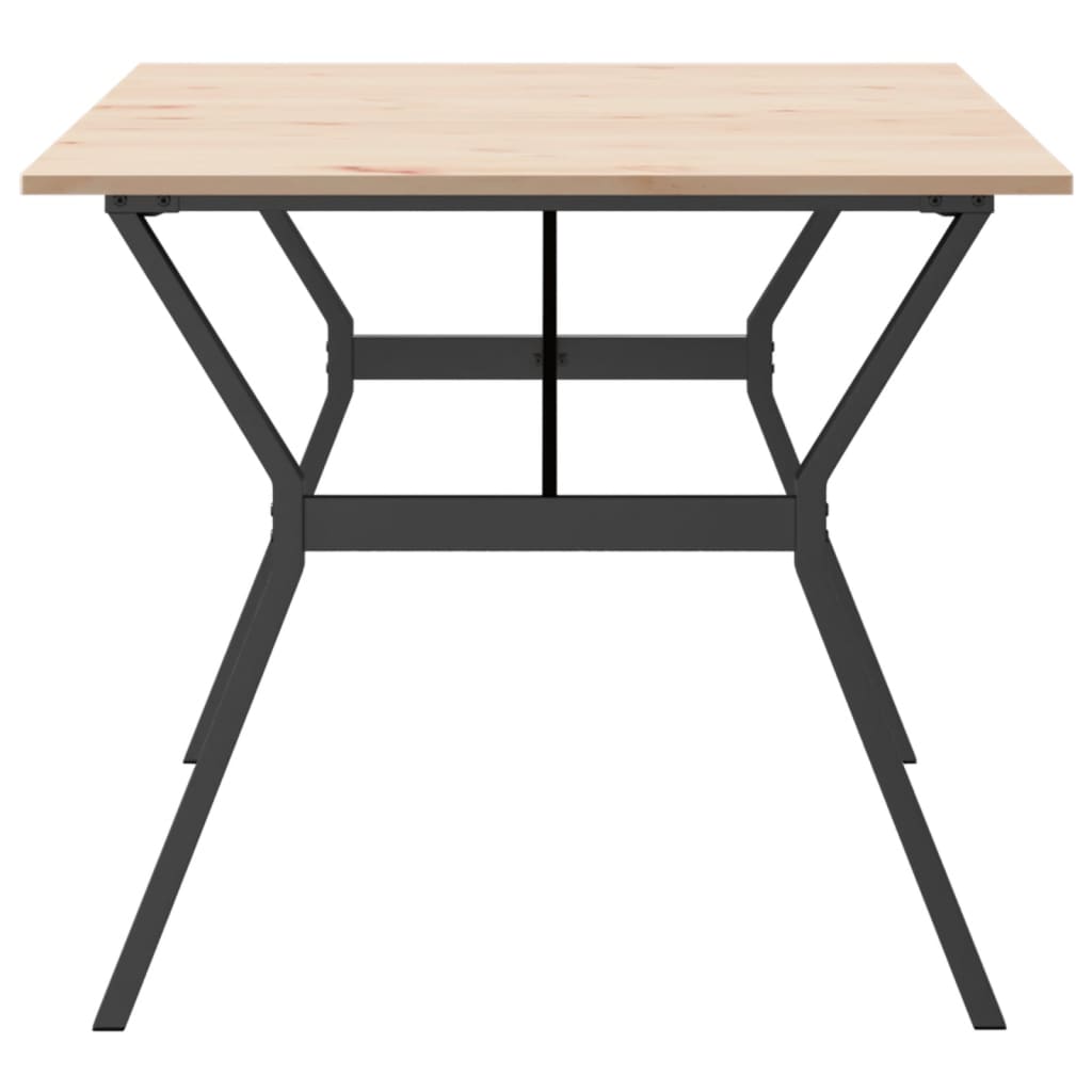 Tavolo da Pranzo Telaio a Y 180x90x75 cm Legno Pino e Acciaio
