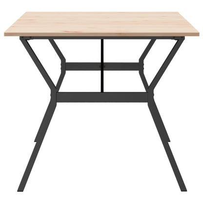 Tavolo da Pranzo Telaio a Y 180x90x75 cm Legno Pino e Acciaio
