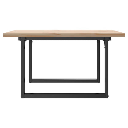 Tavolino Salotto Telaio a O 90x90x45,5 cm Legno Pino e Acciaio