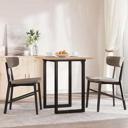 Tavolo da Pranzo Telaio a O 70x70x75,5 cm Legno Pino e Acciaio