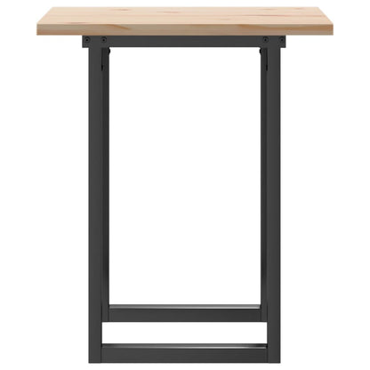 Tavolo da Pranzo Telaio a O 70x70x75,5 cm Legno Pino e Acciaio