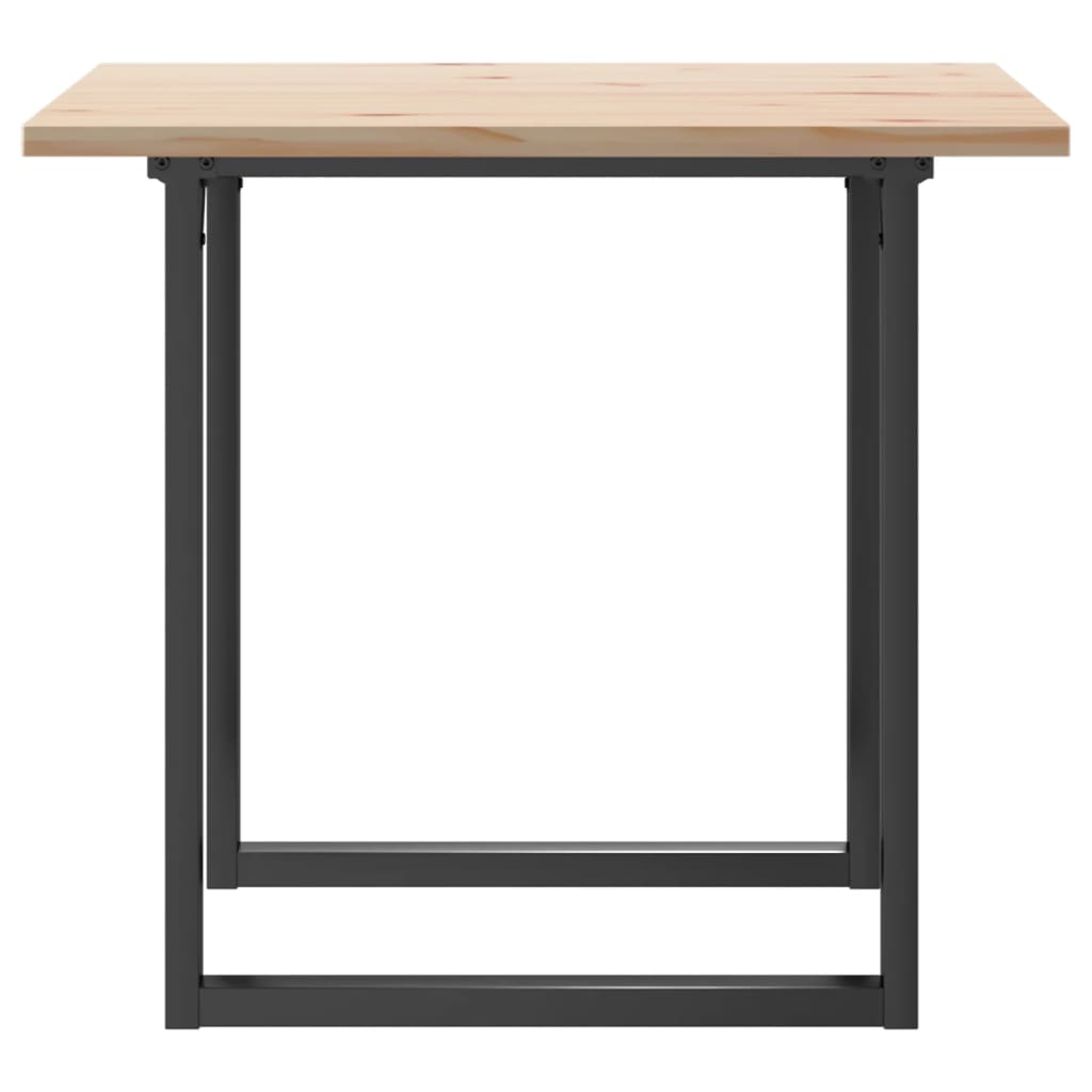 Tavolo da Pranzo Telaio a O 90x90x75,5 cm Legno Pino e Acciaio