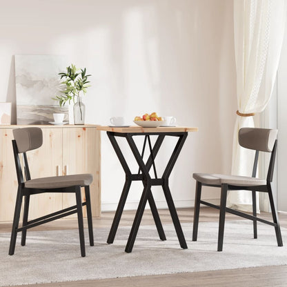 Tavolo da Pranzo Telaio a Y 50x50x75,5 cm Legno Pino e Acciaio