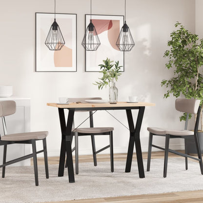 Tavolo da Pranzo Telaio a Y 100x50x75,5 cm Legno Pino e Acciaio