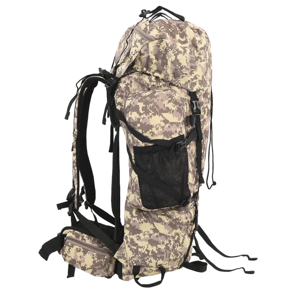 Zaino da Trekking Cammello Mimetico 60 L in Tessuto Oxford