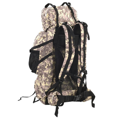 Zaino da Trekking Cammello Mimetico 60 L in Tessuto Oxford