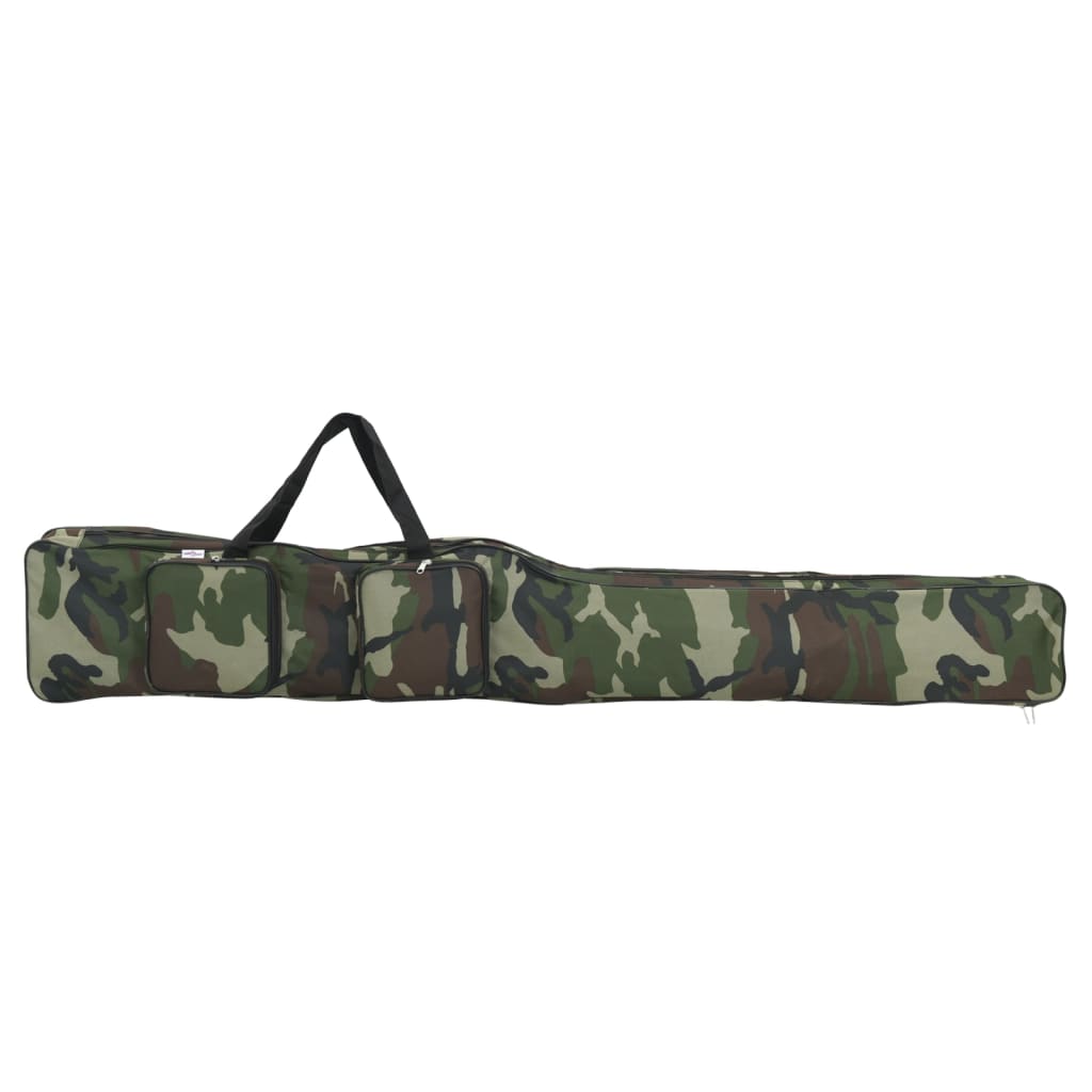 Borsa per Canna da Pesca Verde Mimetico 160 cm Tessuto Oxford